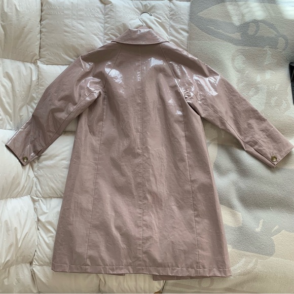 Collection laminated linen trench in mauve - Picture 3 of 6